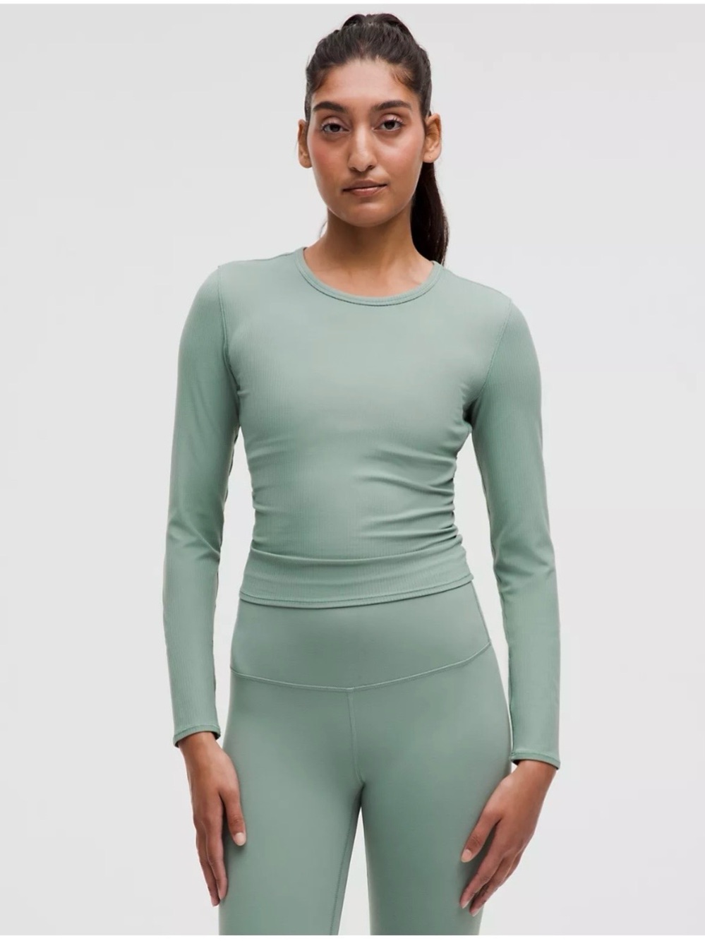 lululemon athletica Long Sleeve Crew Top in Sage
